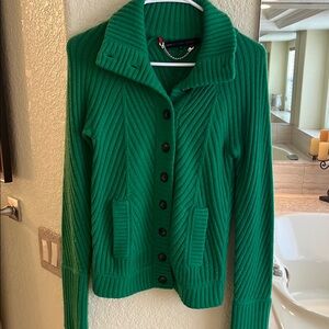 Marc By Marc Jacobs emerald Green Ribbed Cardigan Sweater